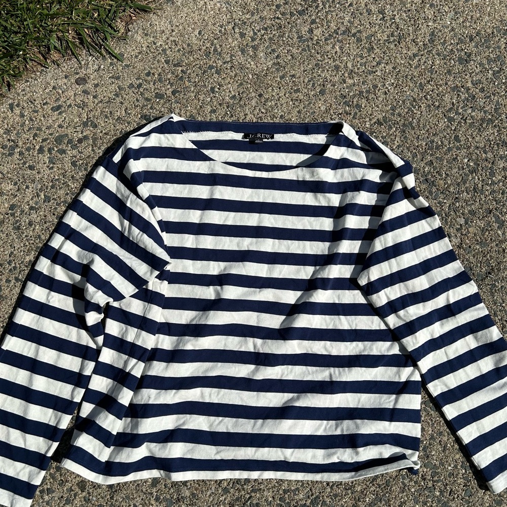J. Crew Striped Top. Size large